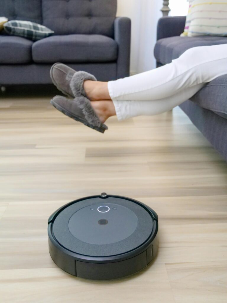 Robot vacuum cleaning floors
